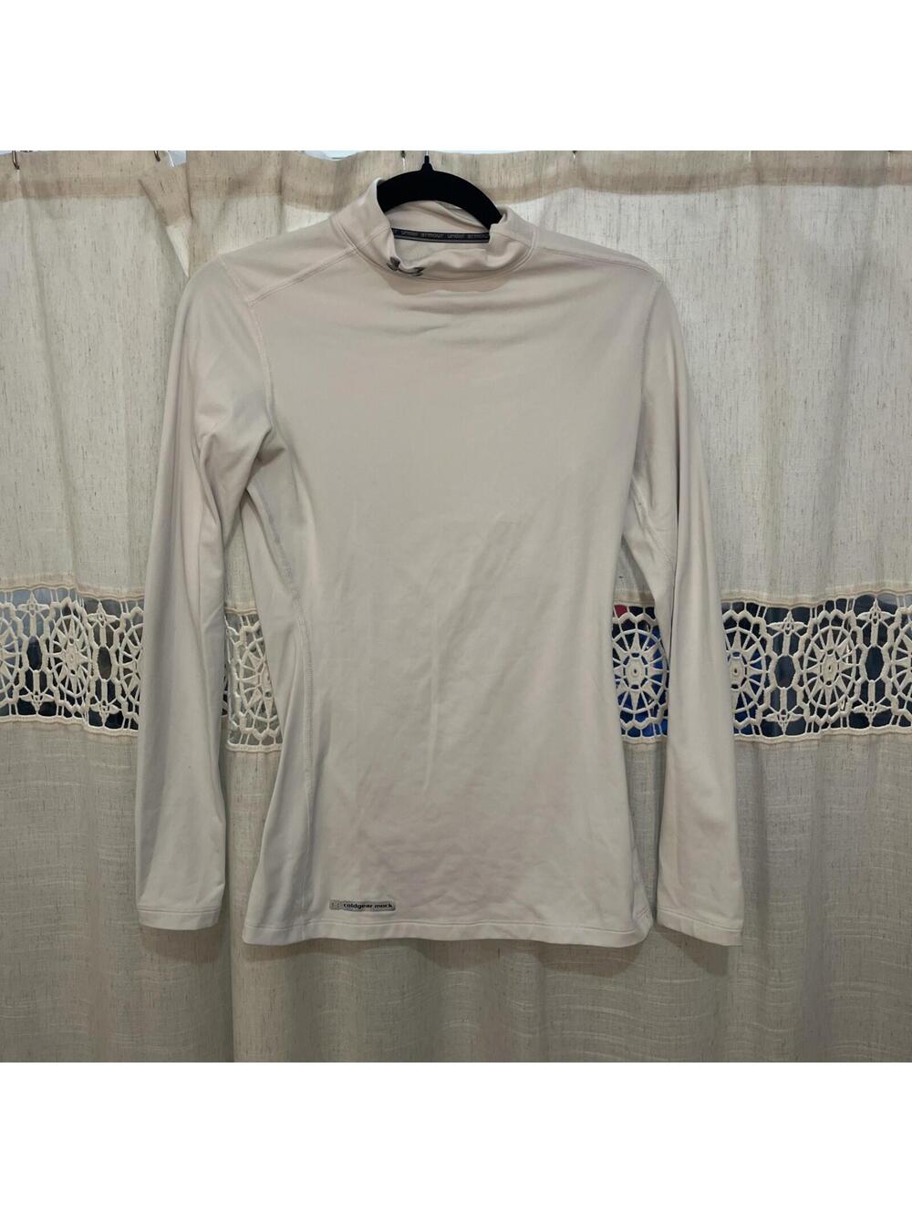 Under Armour Women's ColdGear Fitted Long Sleeve Mock Neck Size SM Color White